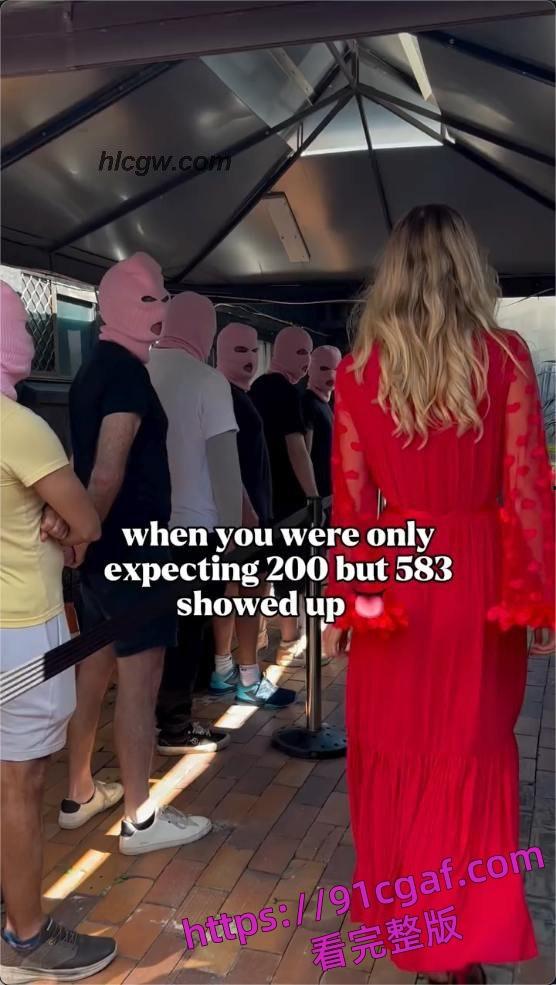 超模 Annie Knight 极限挑战6小时与583人激情性爱，男宠们排长队轮番上-5